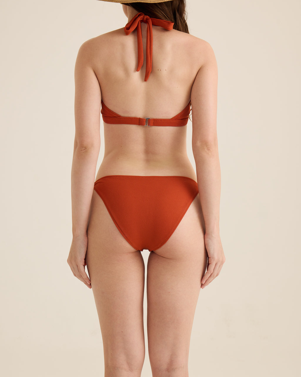 Halter Bikini Set - Brick Orange